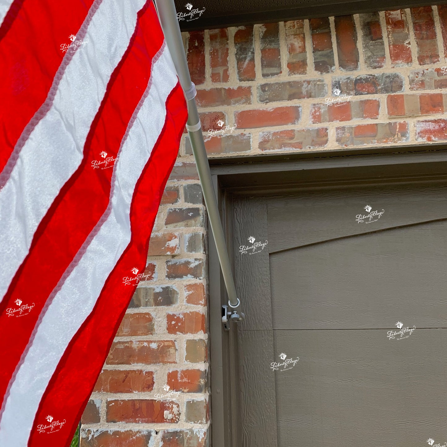 The American Wave - Residential American Flag Set with Spinning Pole (Adj. Bracket)