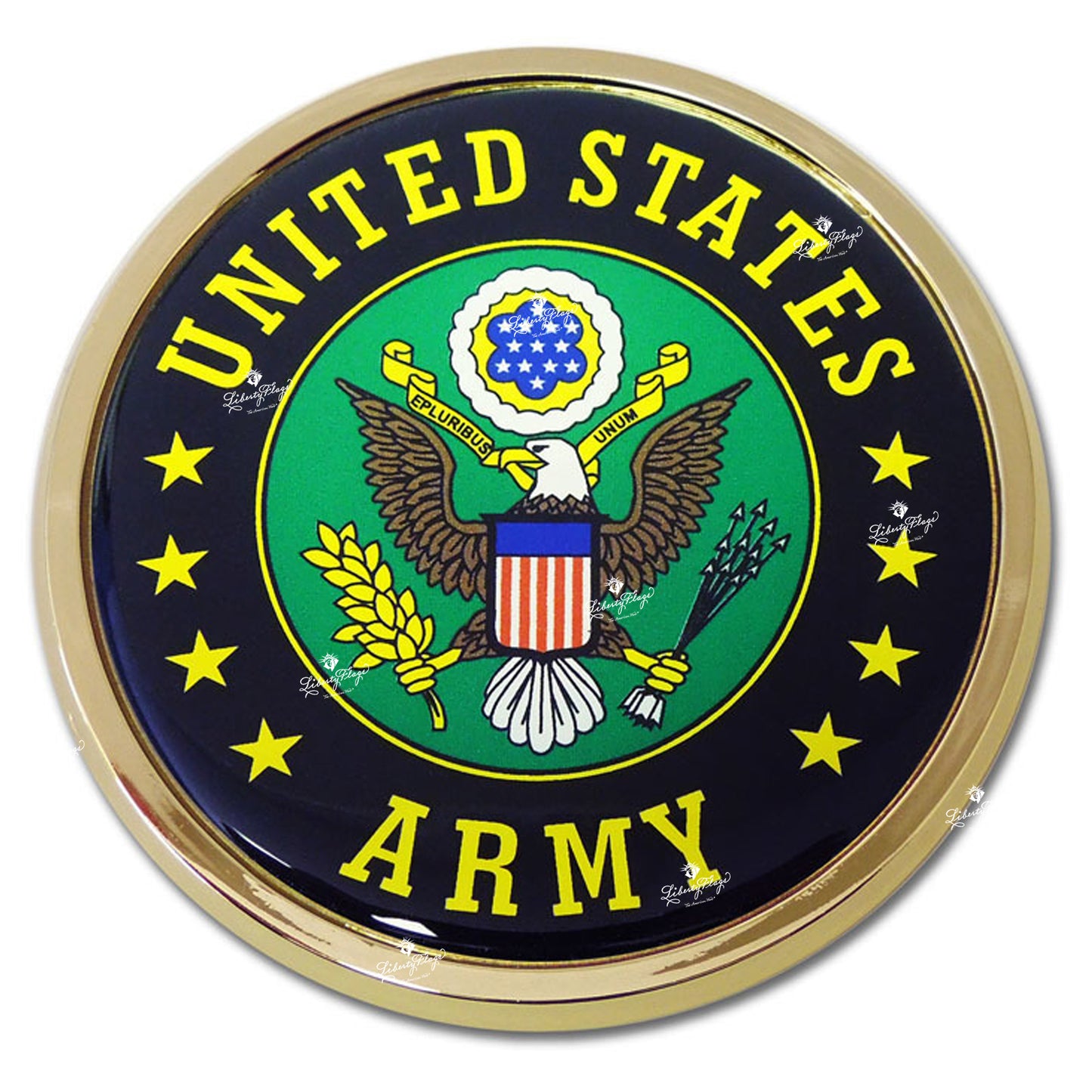 Army Chrome Auto Emblem