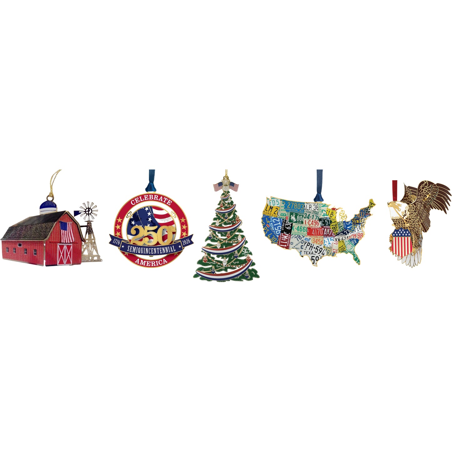 250 Americana Ornament Set