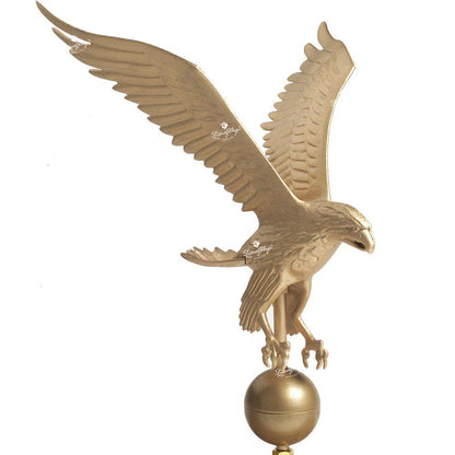 Flagpole Eagle Ornament - Gold