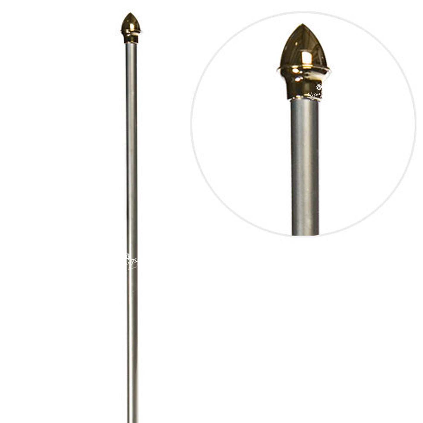 Estate Flagpole - Sectional, Silver