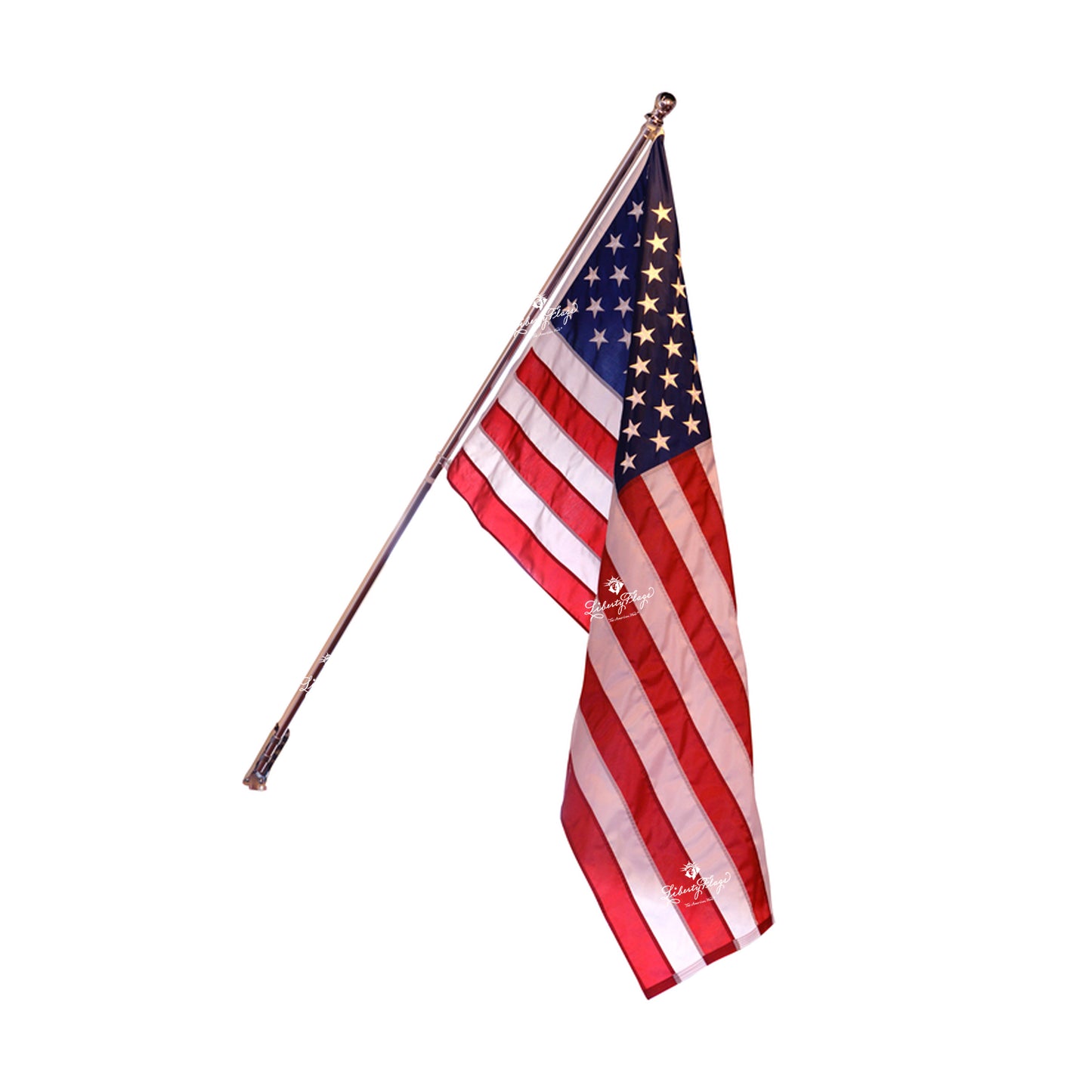 The American Wave - Residential American Flag Set with Spinning Pole (Fixed Bracket)