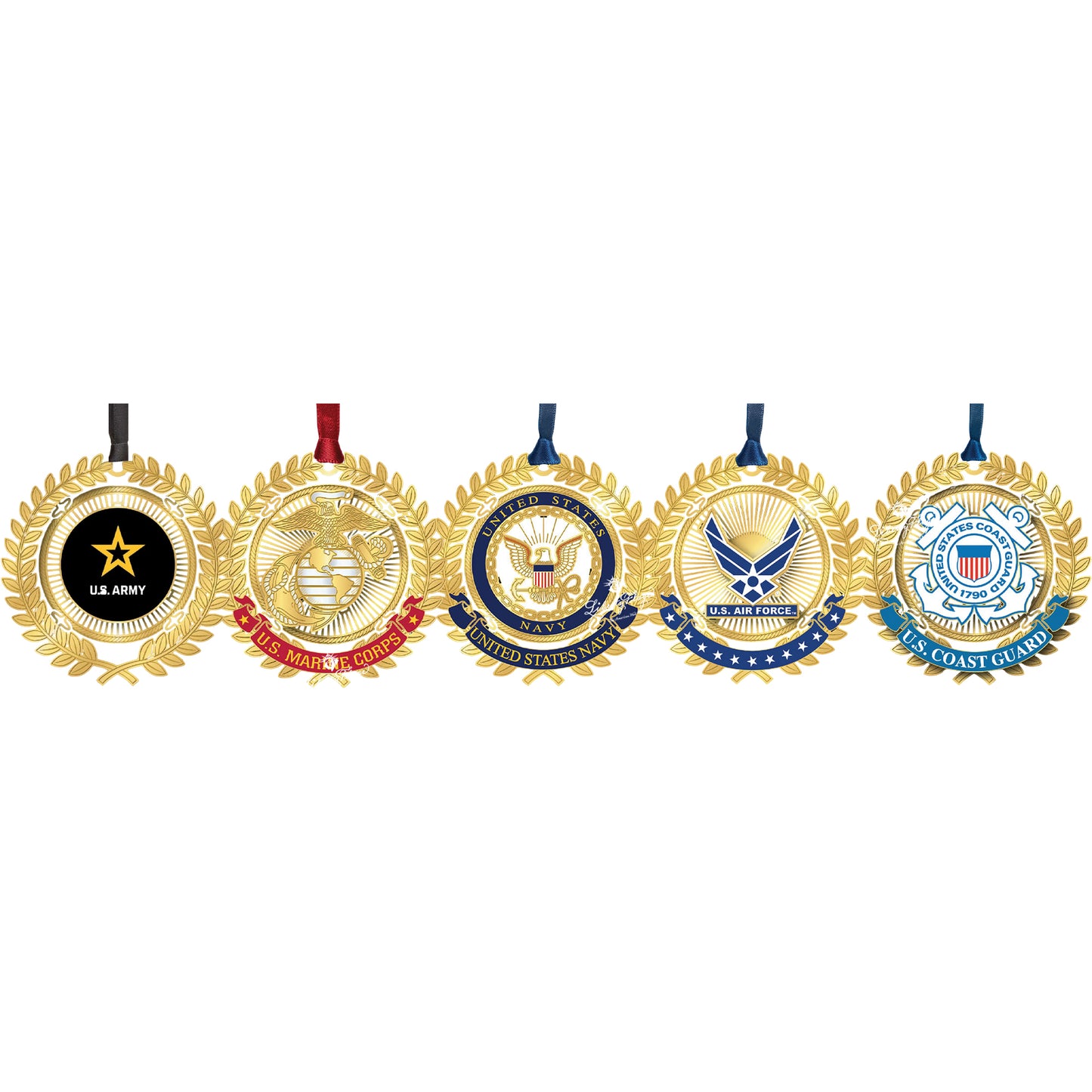 U.S. Military Ornament Complete Filigree Sets