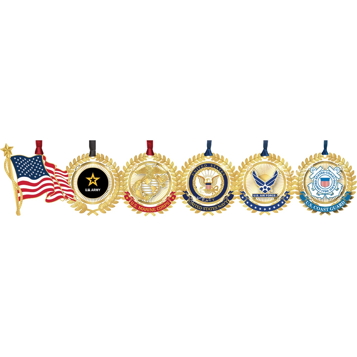 U.S. Military Ornament Complete Filigree Sets