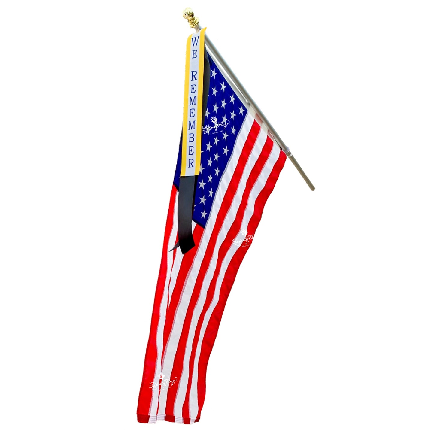 The American Wave(R) - Residential American Flag Set with Spinning Pole (Adj. Bracket)
