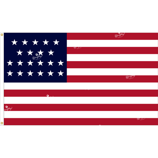 21 Star Outdoor Historic U.S. Flags 1819