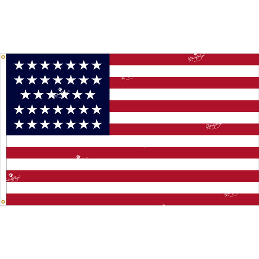 34 Star Outdoor Historic U.S. Flags (sewn)