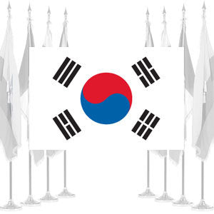 South Korea Ceremonial Flags