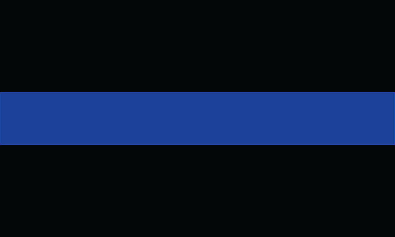 Thin Blue Line 3'x5' nylon outdoor flag