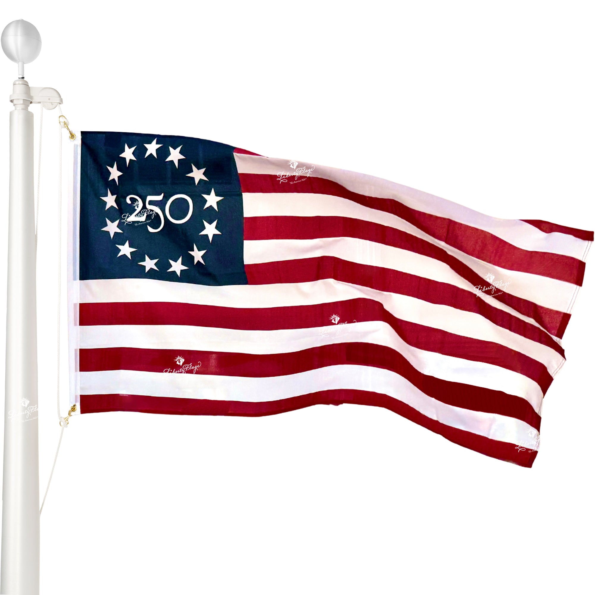 Betsy Ross 250 Polycotton Outdoor Flags – LibertyFlags.com