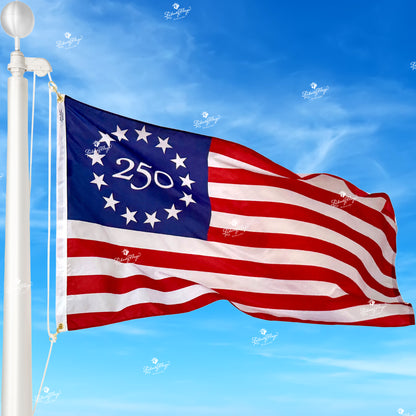 Betsy Ross 250 Dyed Nylon Outdoor Flags