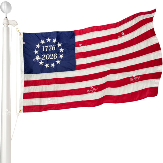 Betsy Ross Semiquincentennial 1776-2026 Outdoor Flags