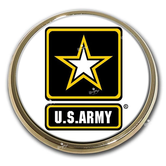 Army Star Chrome Auto Emblem