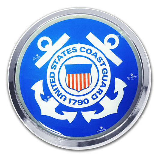 Coast Guard Chrome Auto Emblem