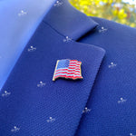American Flag Lapel Pins, Gold Waving