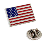 American Flag Lapel Pins, Silver