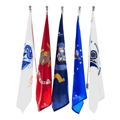 US Military Flag Display - Set of 5