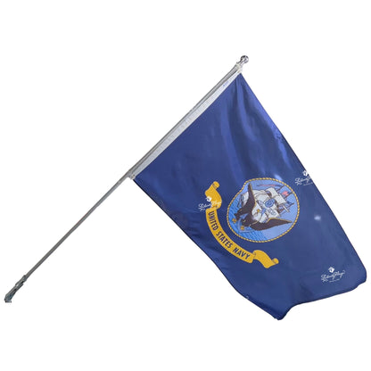 100% American-made U.S. Navy flag with American Wave Mounting Kit