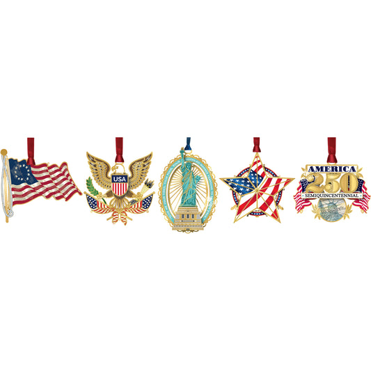 250 Anniversary Ornament Set