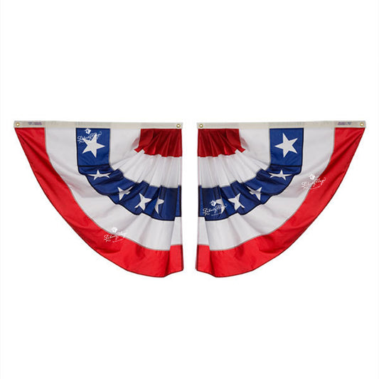 Stars and Stripes Patriotic Half-Fans, pairs