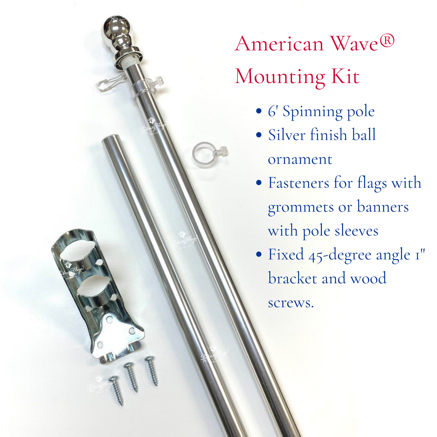 US Military Flag Display - Set of 5