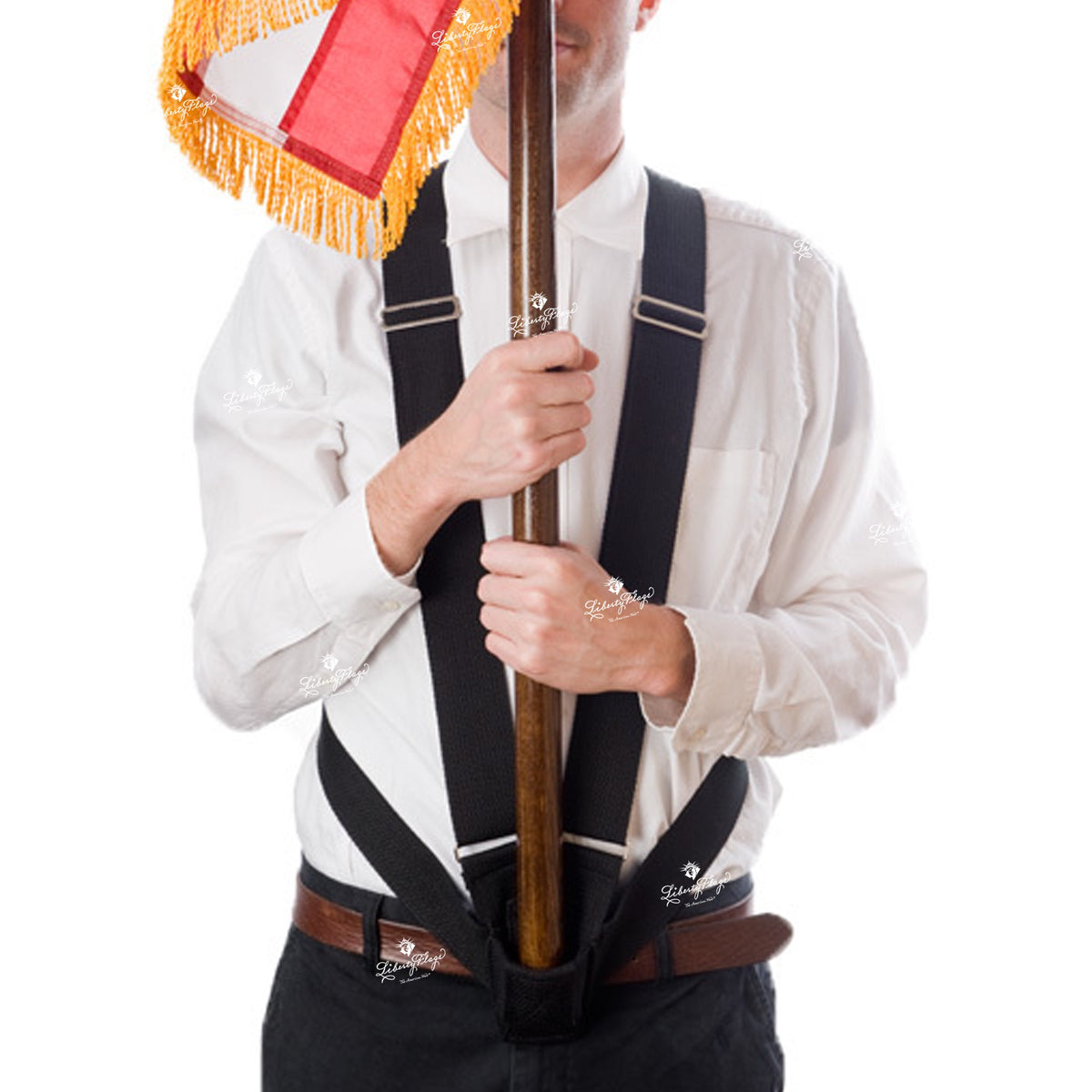 Carry Flag Examples Ceremonial Flagpole Parade - Carry Belt | LIBERTY FLAGS, The American Wave®