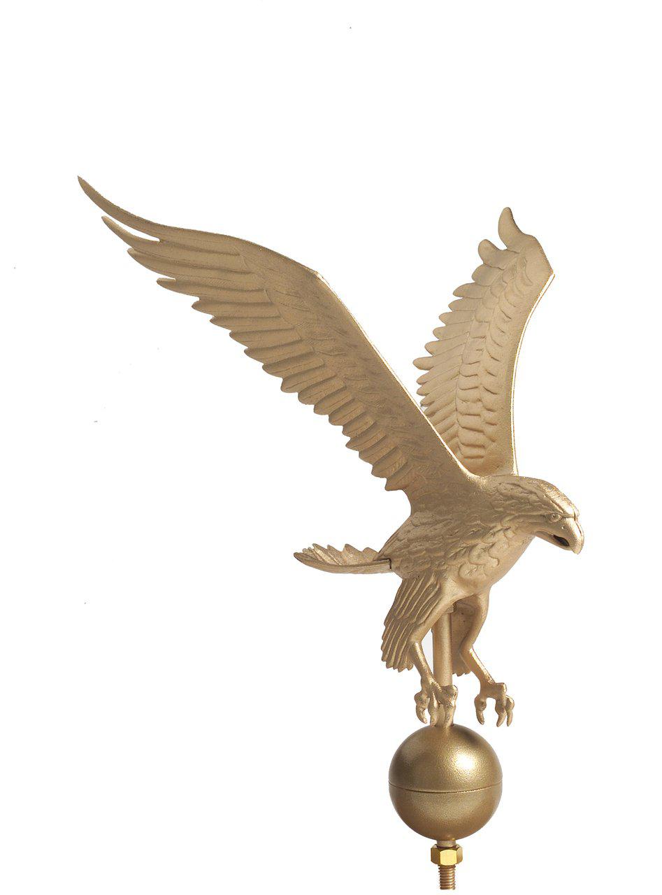 Flagpole Eagle Ornament - Gold