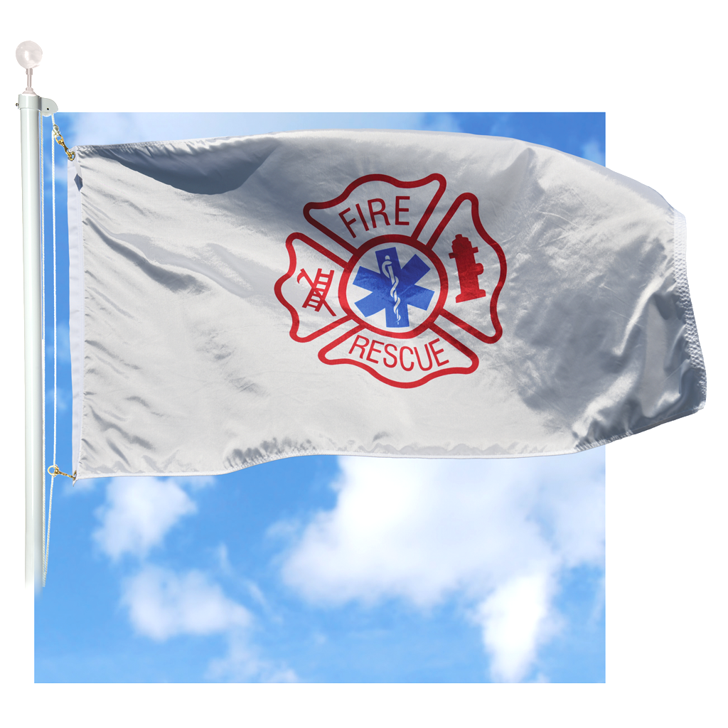 Emergency Fire Rescue Flag