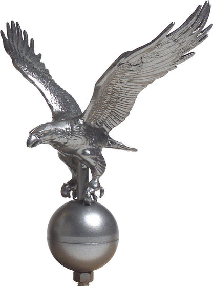 Flagpole Eagle Ornament - Pewter