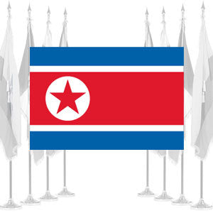 North Korea Ceremonial Flags
