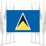 St. Lucia Ceremonial Flags